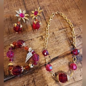 Costume 3 piece jewelry set. Bloomingdale's vintage